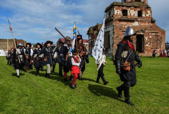 The Guardian in the Source of the Neva historical festival in Leningrad Region
