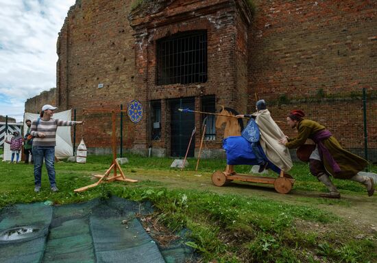 The Guardian in the Source of the Neva historical festival in Leningrad Region