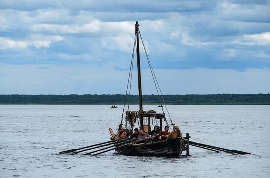 The Guardian in the Source of the Neva historical festival in Leningrad Region