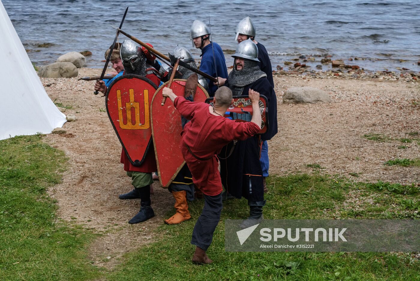 The Guardian in the Source of the Neva historical festival in Leningrad Region