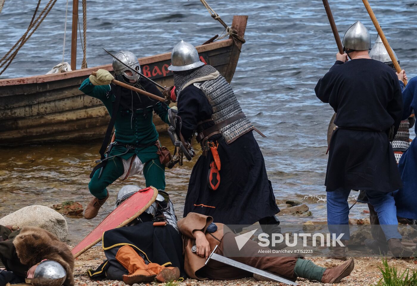 The Guardian in the Source of the Neva historical festival in Leningrad Region