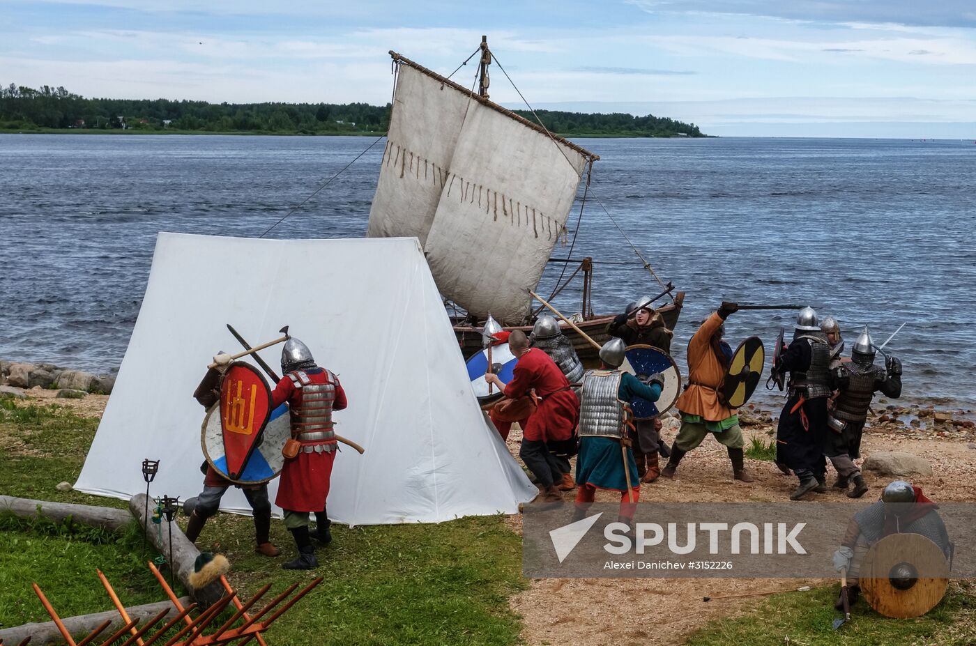 The Guardian in the Source of the Neva historical festival in Leningrad Region