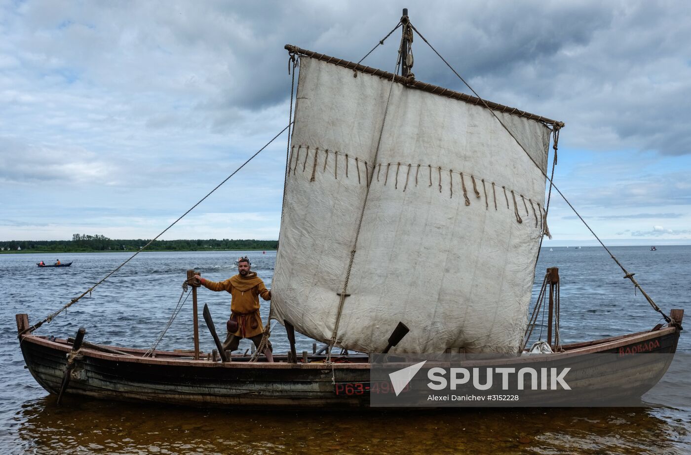 The Guardian in the Source of the Neva historical festival in Leningrad Region