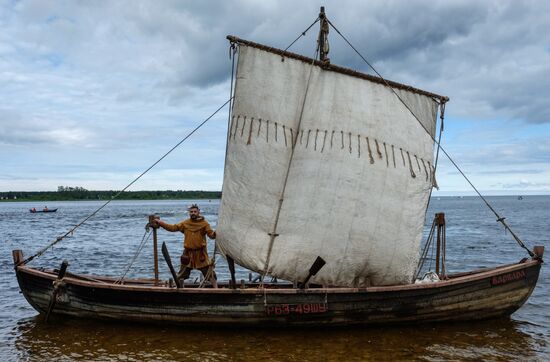 The Guardian in the Source of the Neva historical festival in Leningrad Region