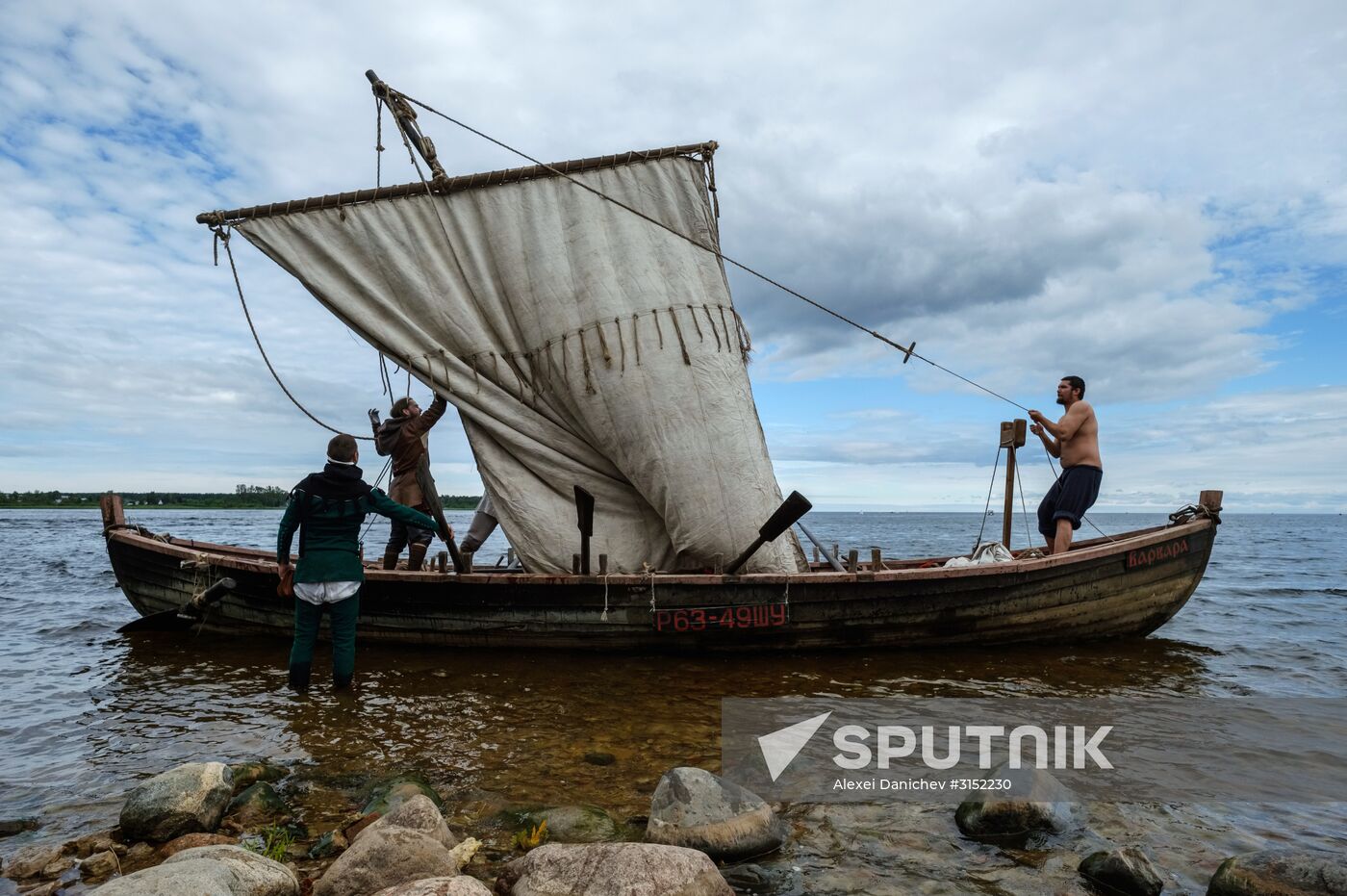 The Guardian in the Source of the Neva historical festival in Leningrad Region