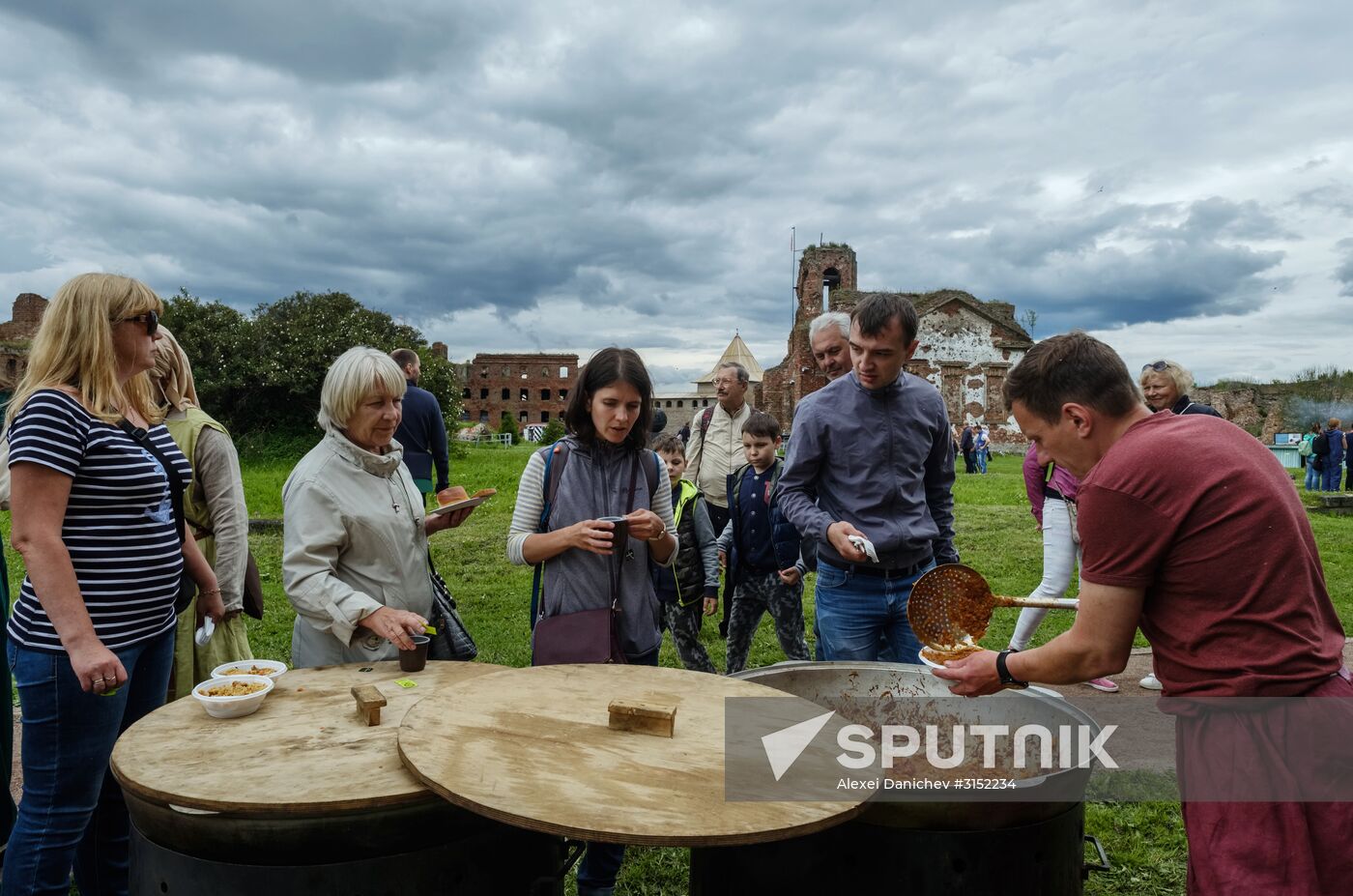 The Guardian in the Source of the Neva historical festival in Leningrad Region