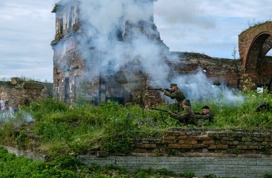 The Guardian in the Source of the Neva historical festival in Leningrad Region