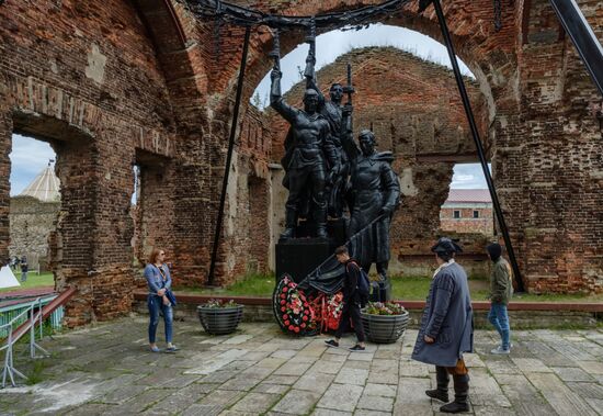 The Guardian in the Source of the Neva historical festival in Leningrad Region