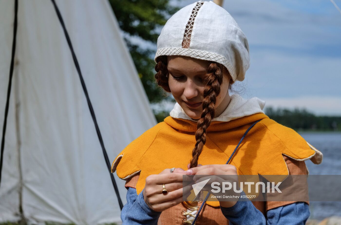The Guardian in the Source of the Neva historical festival in Leningrad Region