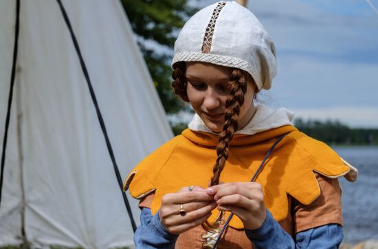 The Guardian in the Source of the Neva historical festival in Leningrad Region