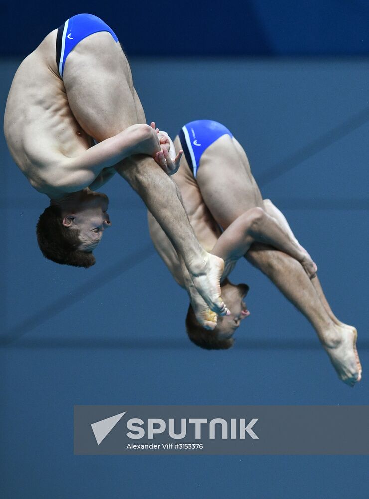 The 17th FINA World Aquatics Championships. Men's 10m platform synchro finals