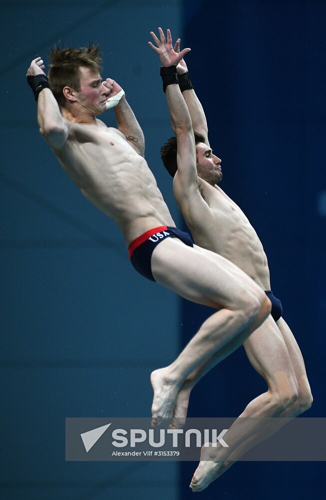 The 17th FINA World Aquatics Championships. Men's 10m platform synchro finals