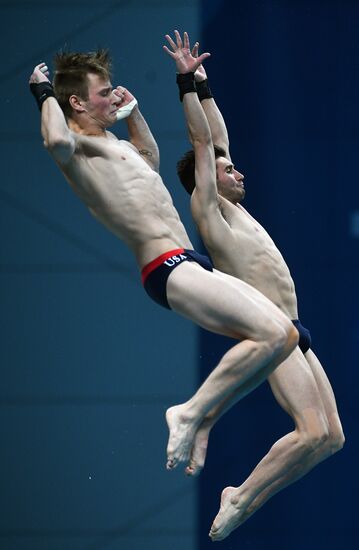 The 17th FINA World Aquatics Championships. Men's 10m platform synchro finals