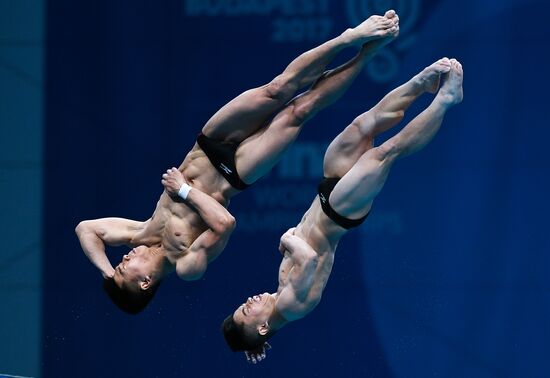 The 17th World Aquatics Championships. Men's 10m platform synchro finals