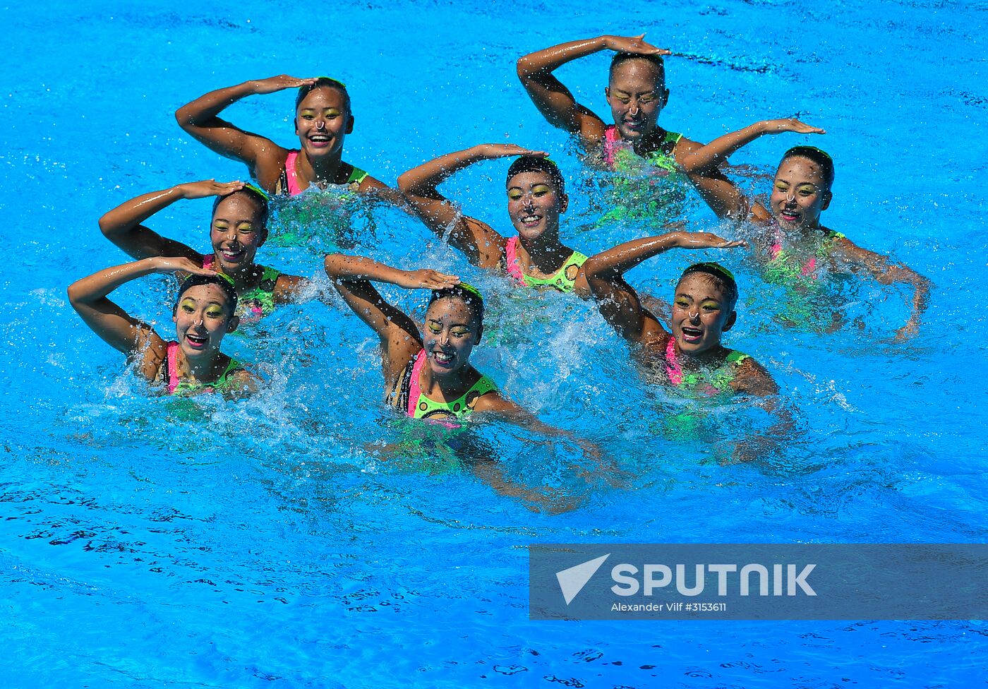 The 17th FINA World Aquatics Championships. Synchronized swimming. Groups. Technical routine. Finals