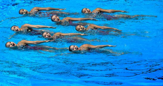 17th FINA World Aquatics Championships. Synchronized swimming. Groups. Technical routine. Finals