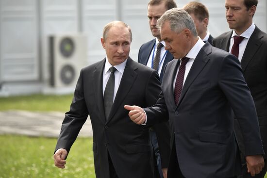 Russian President Vladimir Putin attends MAKS-2017 internatonal airshow in Zhukovsky