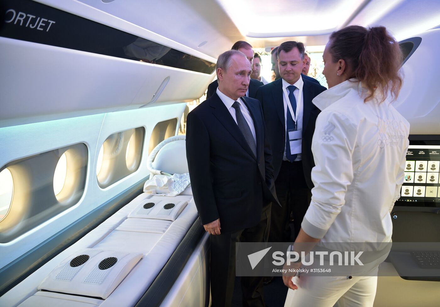 Vladimir Putin visits the International Aviation and Space Salon MAKS-2017