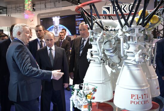 Russian President Vladimir Putin attends MAKS-2017 internatonal airshow in Zhukovsky