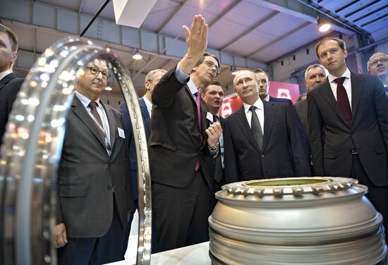 Russian President Vladimir Putin attends MAKS-2017 internatonal airshow in Zhukovsky