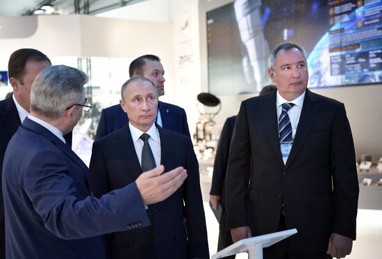 Russian President Vladimir Putin attends MAKS-2017 internatonal airshow in Zhukovsky