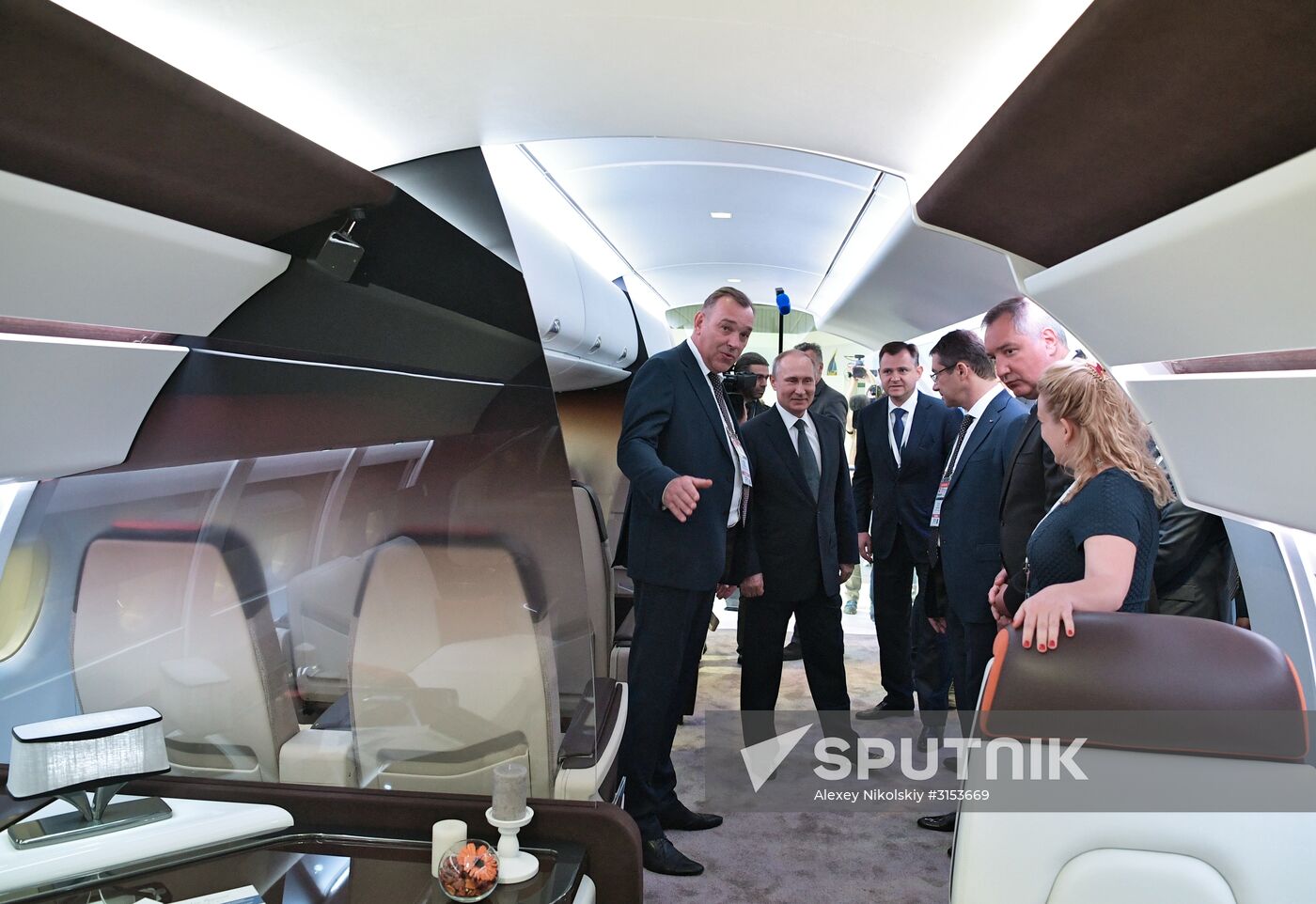 Vladimir Putin visits the International Aviation and Space Salon MAKS-2017