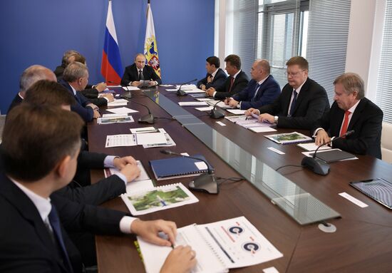 Russian President Vladimir Putin attends MAKS-2017 internatonal airshow in Zhukovsky