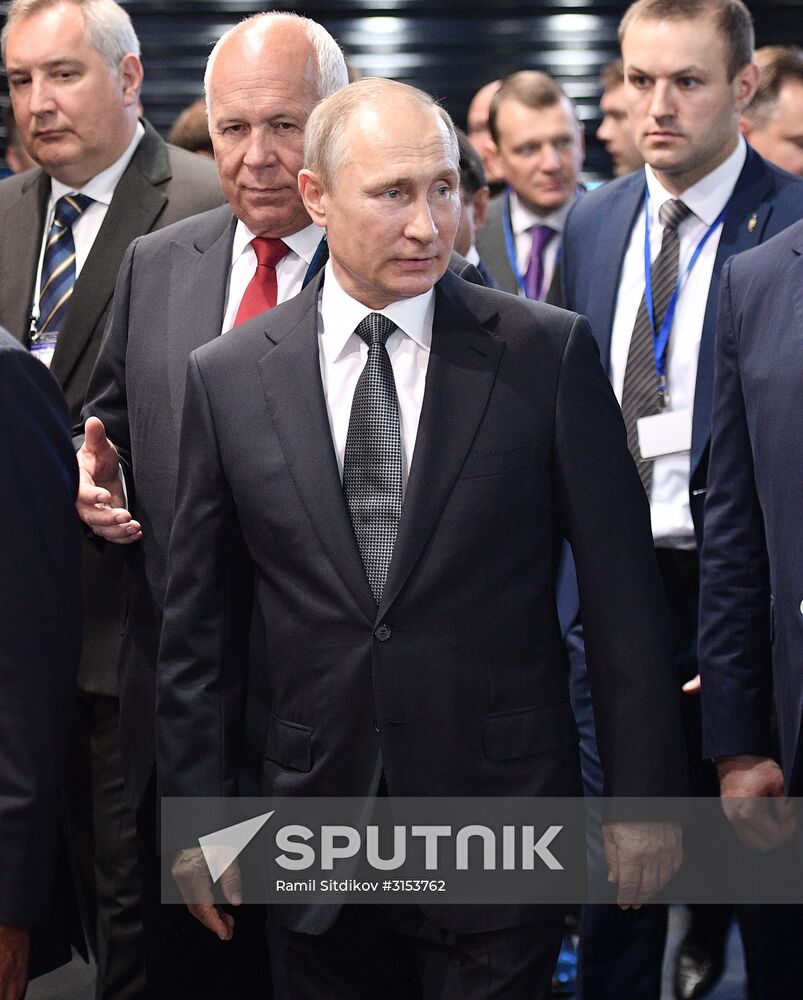 Russian President Vladimir Putin attends MAKS-2017 internatonal airshow in Zhukovsky