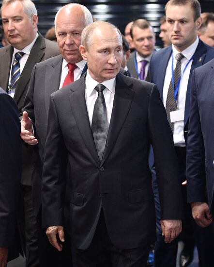 Russian President Vladimir Putin attends MAKS-2017 internatonal airshow in Zhukovsky
