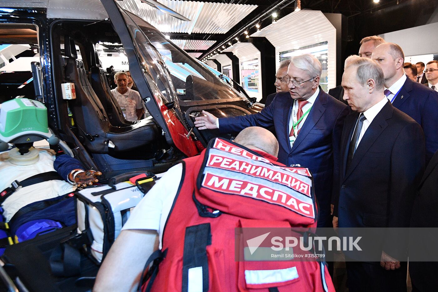 Russian President Vladimir Putin attends MAKS 2017 internatonal air show in Zhukovsky