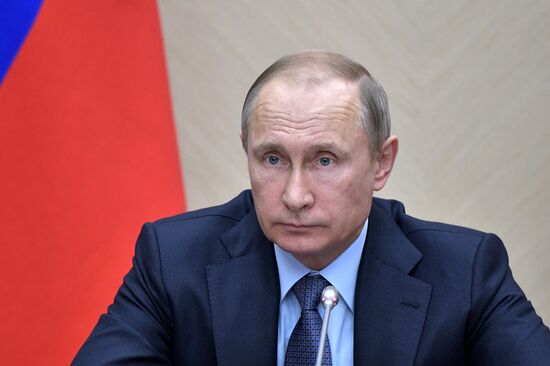 President Vladimir Putin holds meeting with Government members