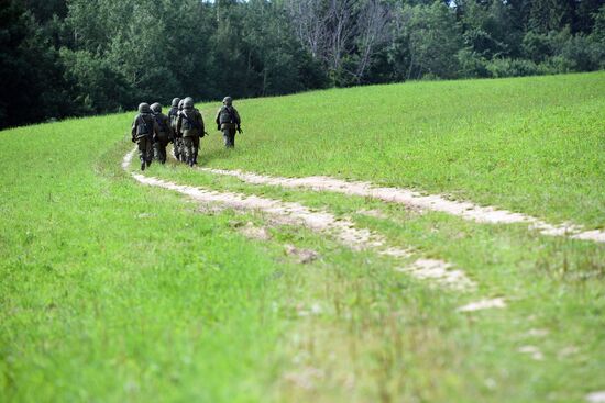 The National Guard special task force at free drop exercise