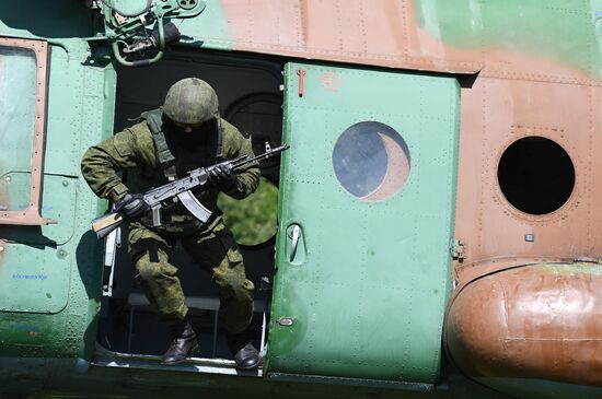 The National Guard special task force at free drop exercise