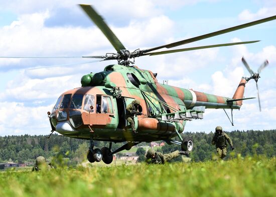 The National Guard special task force at free drop exercise