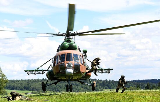 The National Guard special task force at free drop exercise