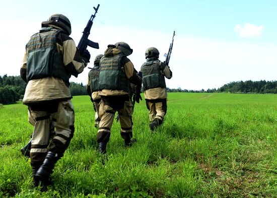 The National Guard special task force at free drop exercise