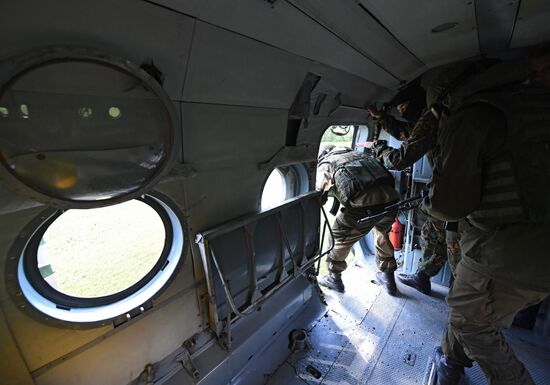 The National Guard special task force at free drop exercise