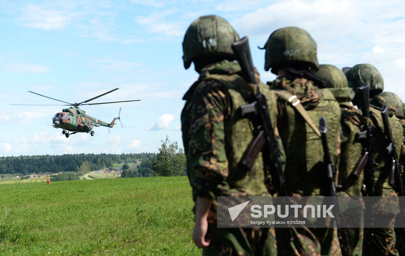 The National Guard special task force at free drop exercise