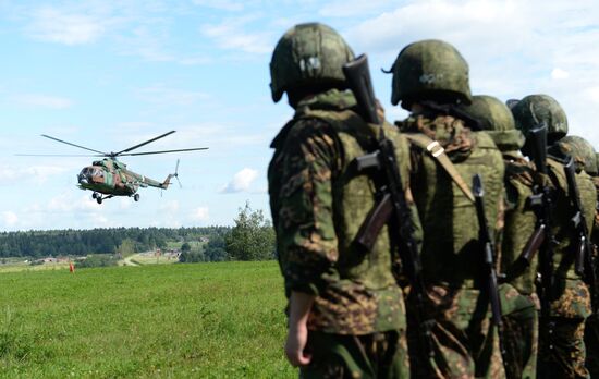 The National Guard special task force at free drop exercise