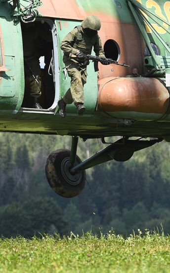 The National Guard special task force at free drop exercise