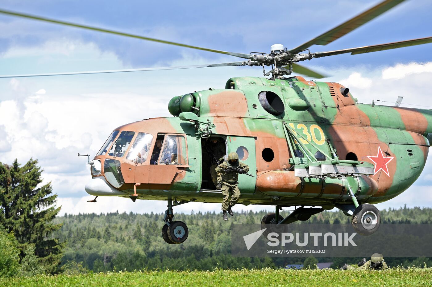 The National Guard special task force at free drop exercise