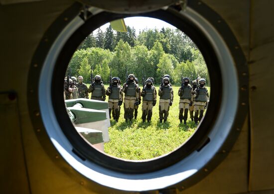 The National Guard special task force at free drop exercise