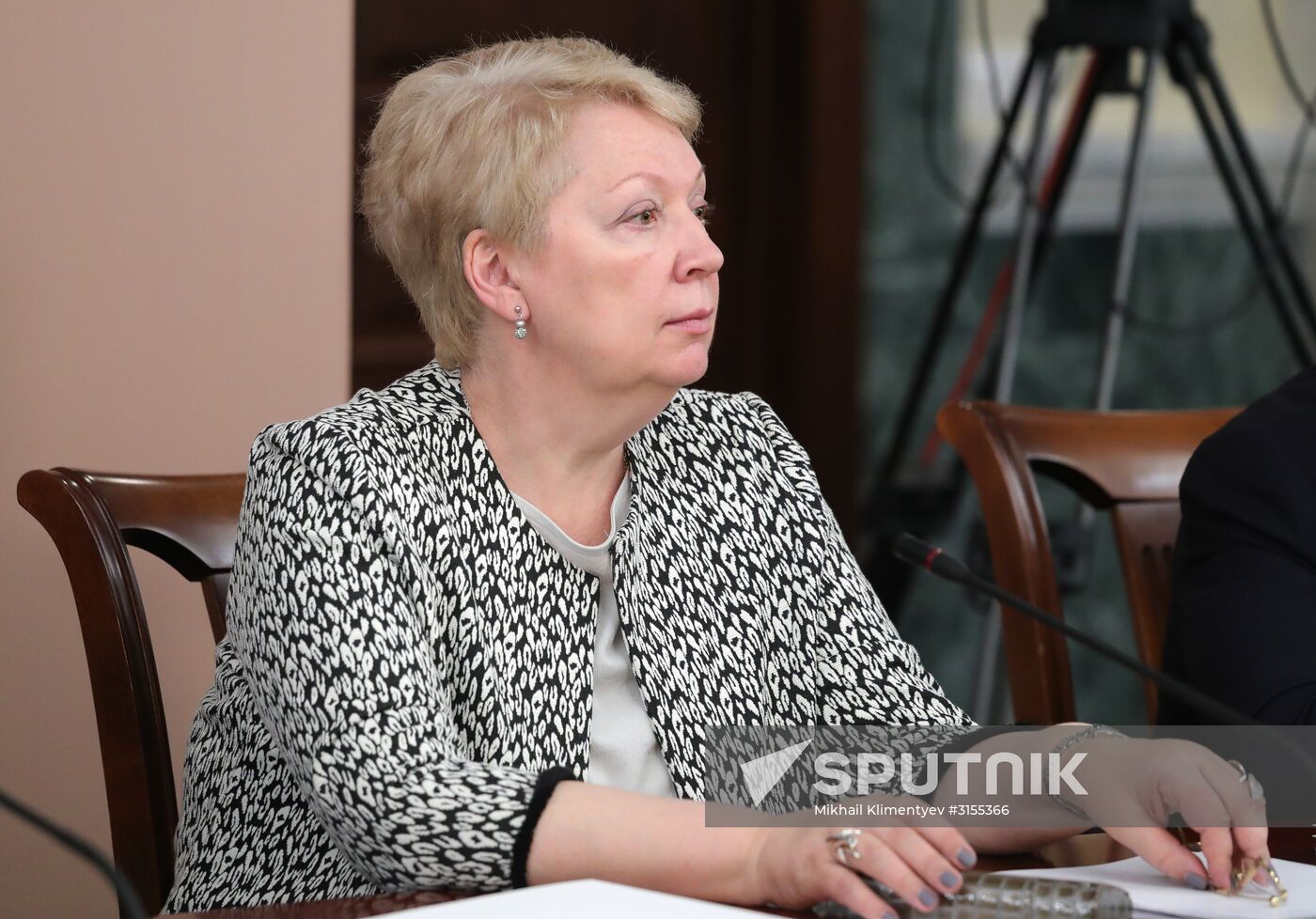 July 20, 2017. Minister of Education and Science Olga Vasilieva before a meeting of the Presidential Council on Interethnic Relations. Location: Russia, Republic of Mari El, Ioshkar-Ola. Author: Mikhail Klimentyev. Russian President Vladimir Putin's working visit to Yoshkar-Ola