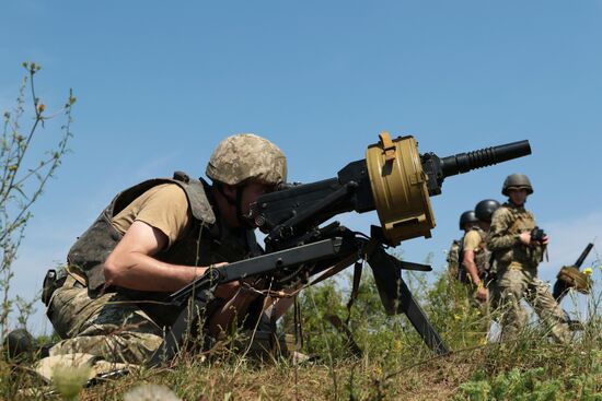 Border troops' exercise in Lviv Region