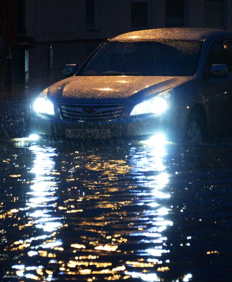 Aftermath of heavy rain in Vladivostok