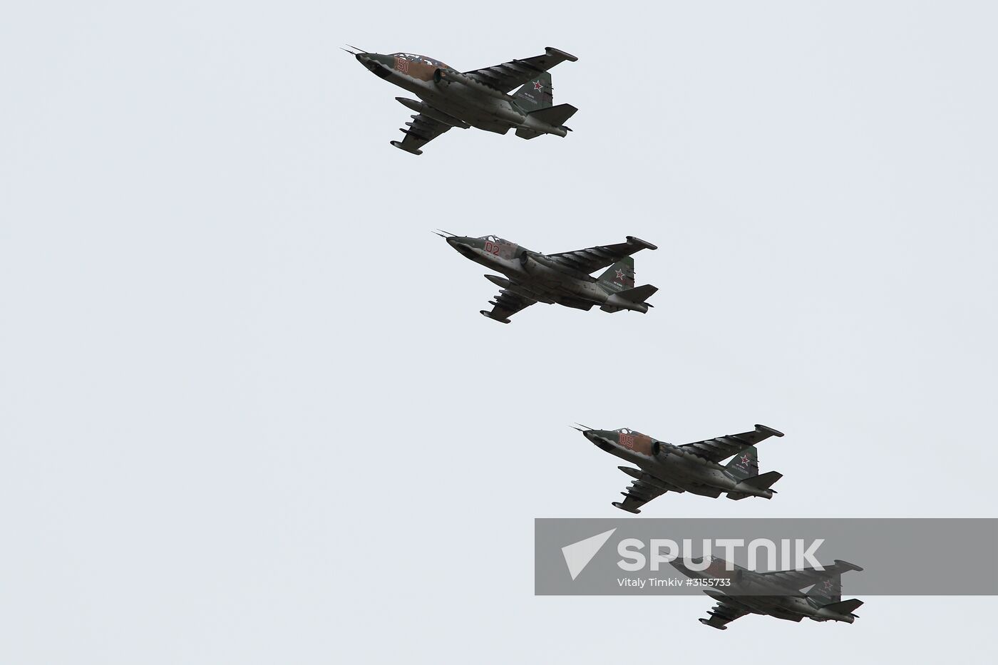 Flight training of Sukhoi SU-25 crews in Primorsko-Akhtarsk