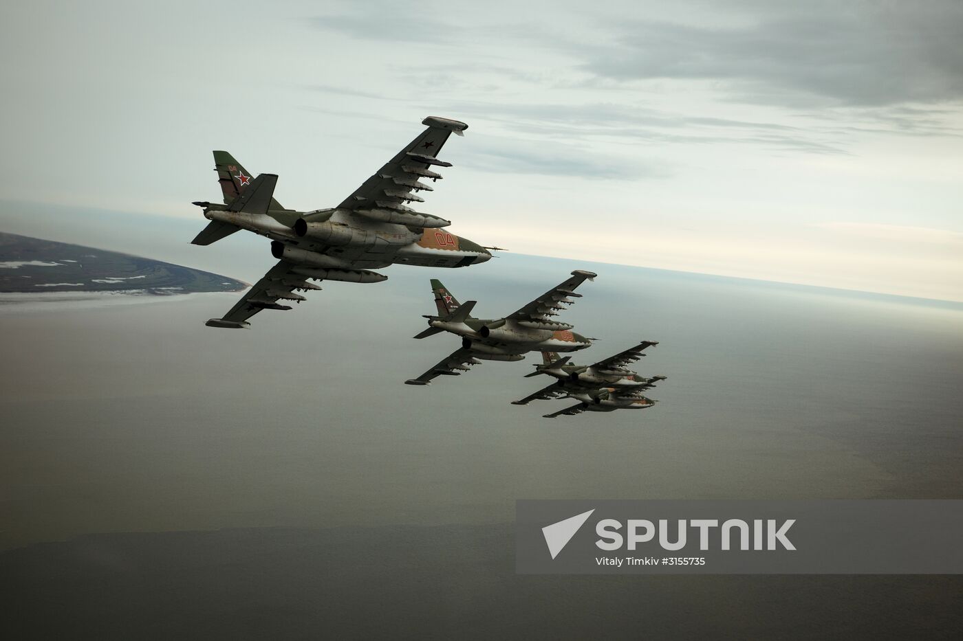 Flight training of Sukhoi SU-25 crews in Primorsko-Akhtarsk