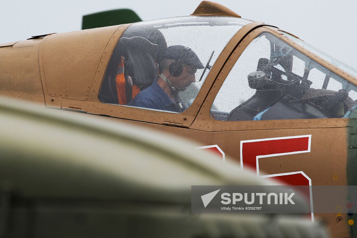 Flight training of Sukhoi SU-25 crews in Primorsko-Akhtarsk