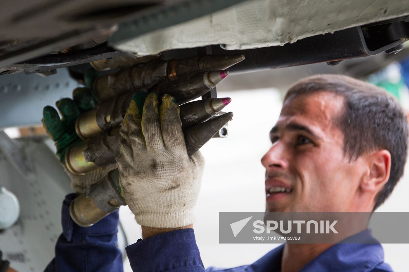 Flight training of Sukhoi SU-25 crews in Primorsko-Akhtarsk