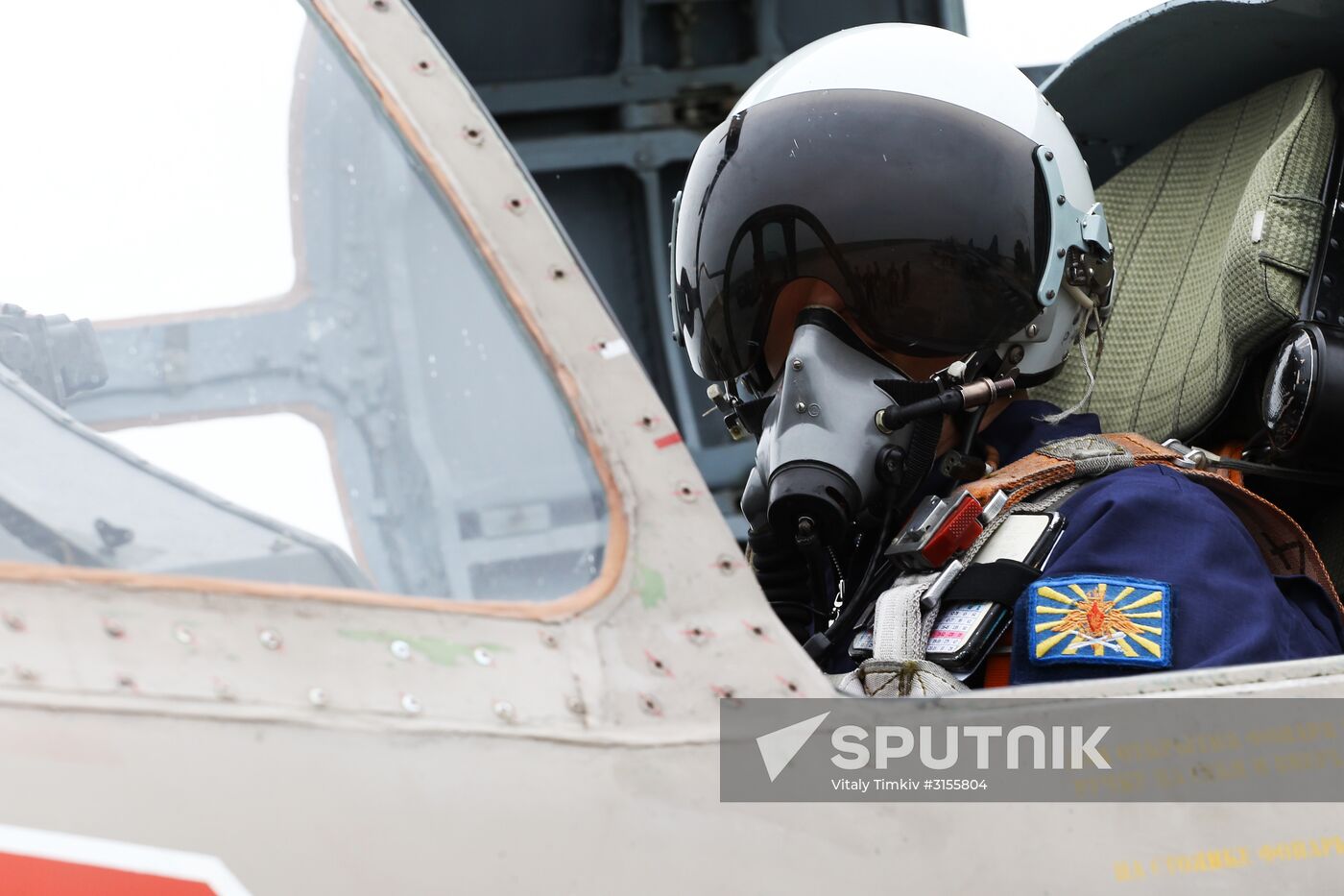 Flight training of Sukhoi SU-25 crews in Primorsko-Akhtarsk